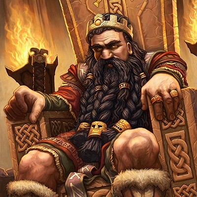 Lance Red - Dour Dwarf King