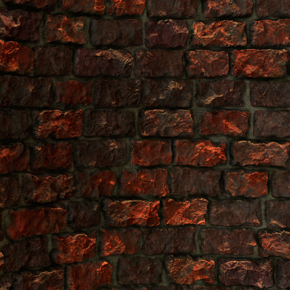 ArtStation - Red Brick Wall Material