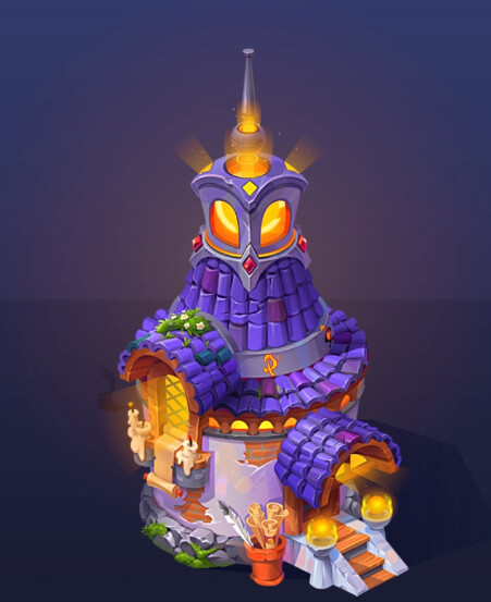 ArtStation - Animated isometric mage tower