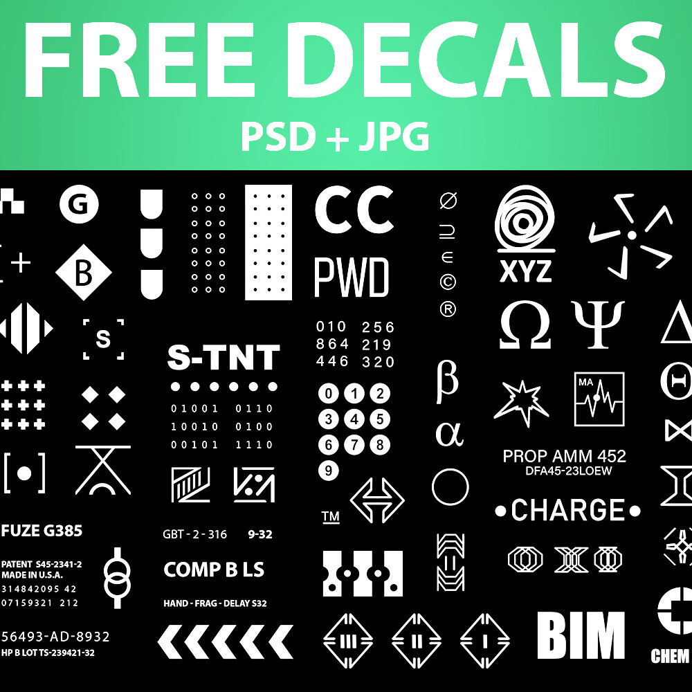 ArtStation - Free decals - original PSD included