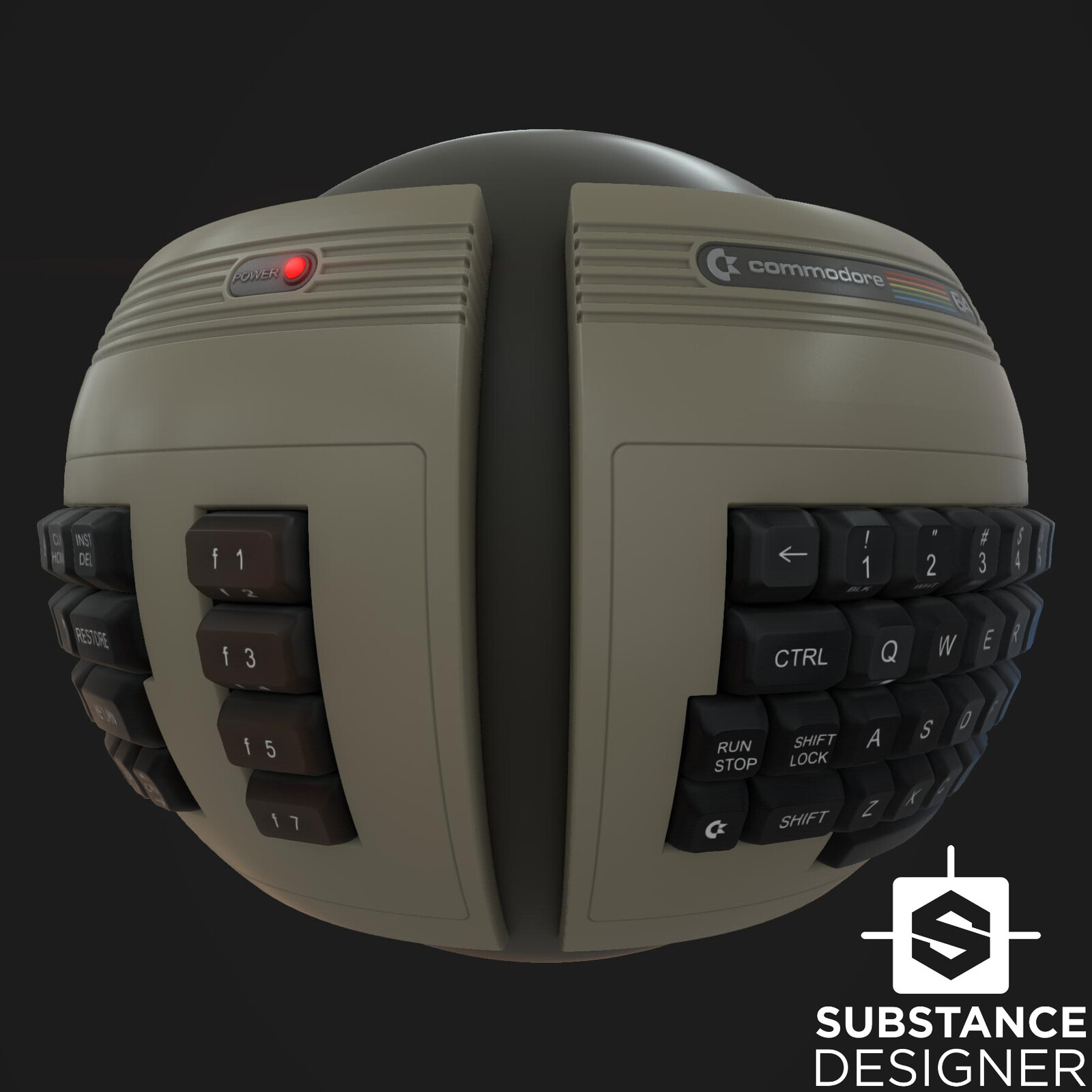 Substance Designer - Fully Procedural Commodore 64