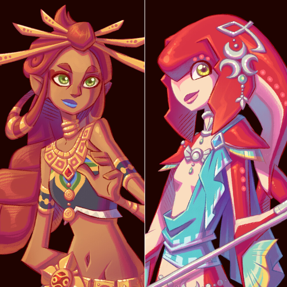 ArtStation - Riju & Mipha, Toono