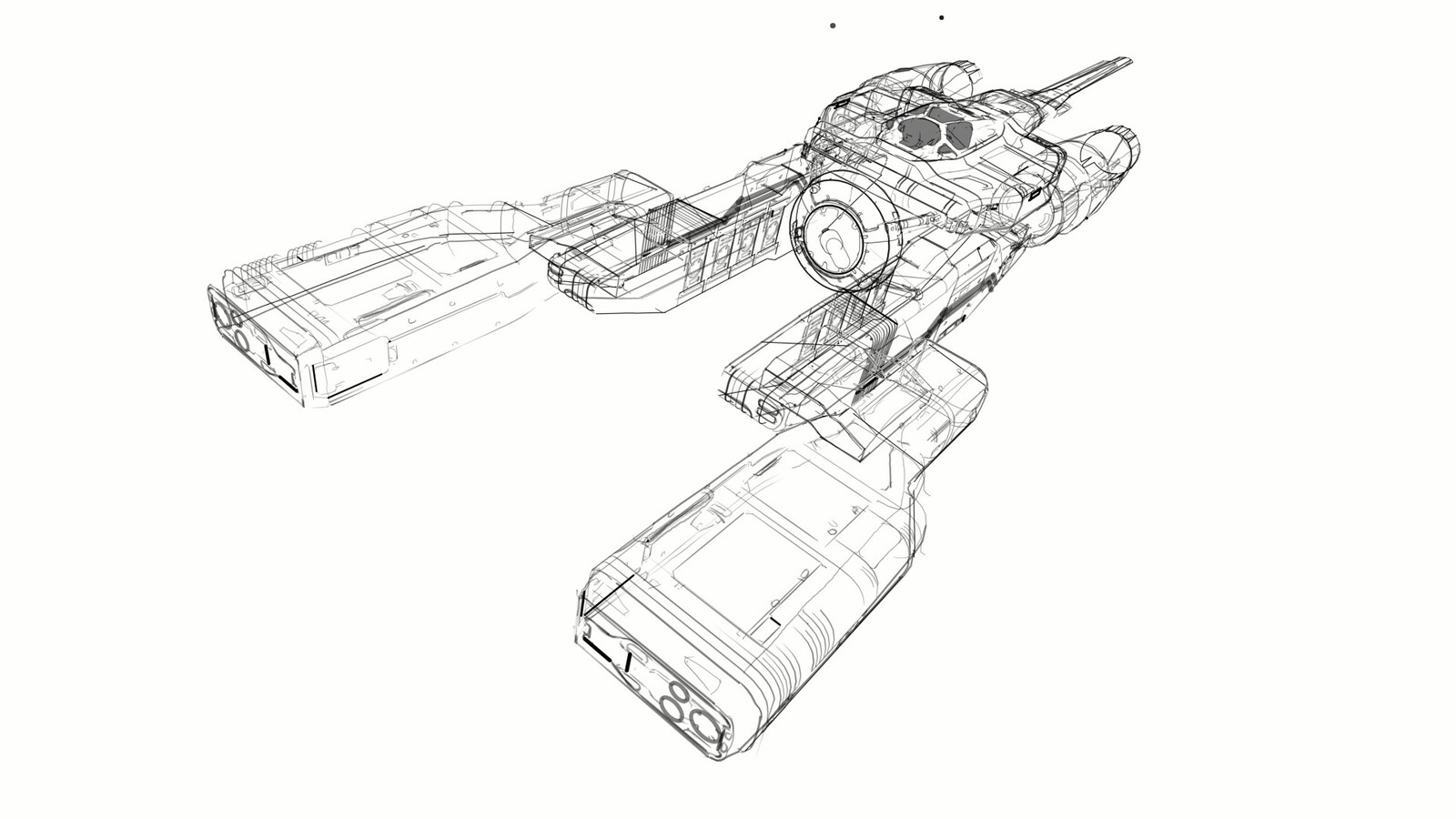Animated Grease Pencil Spaceship