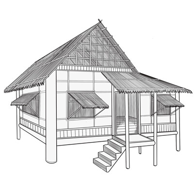 Illustration of houses found around the world