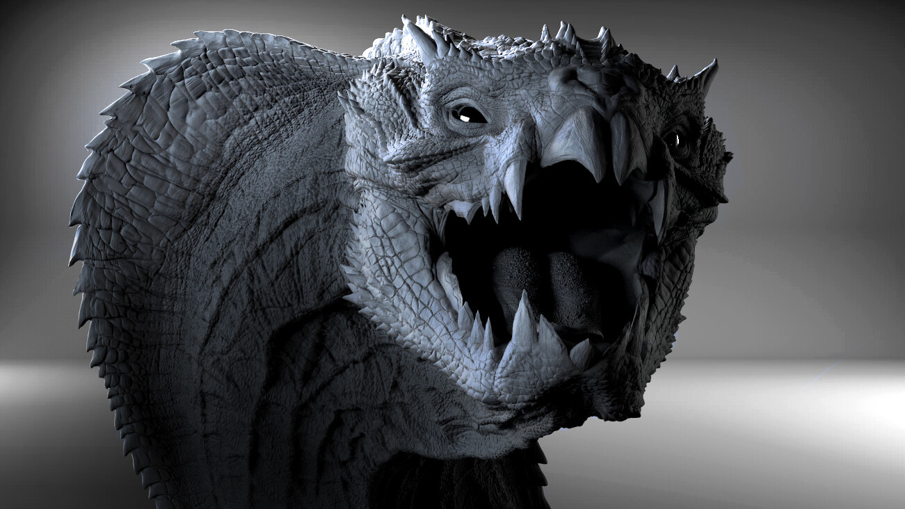 Viper Dragon Resin Statue
