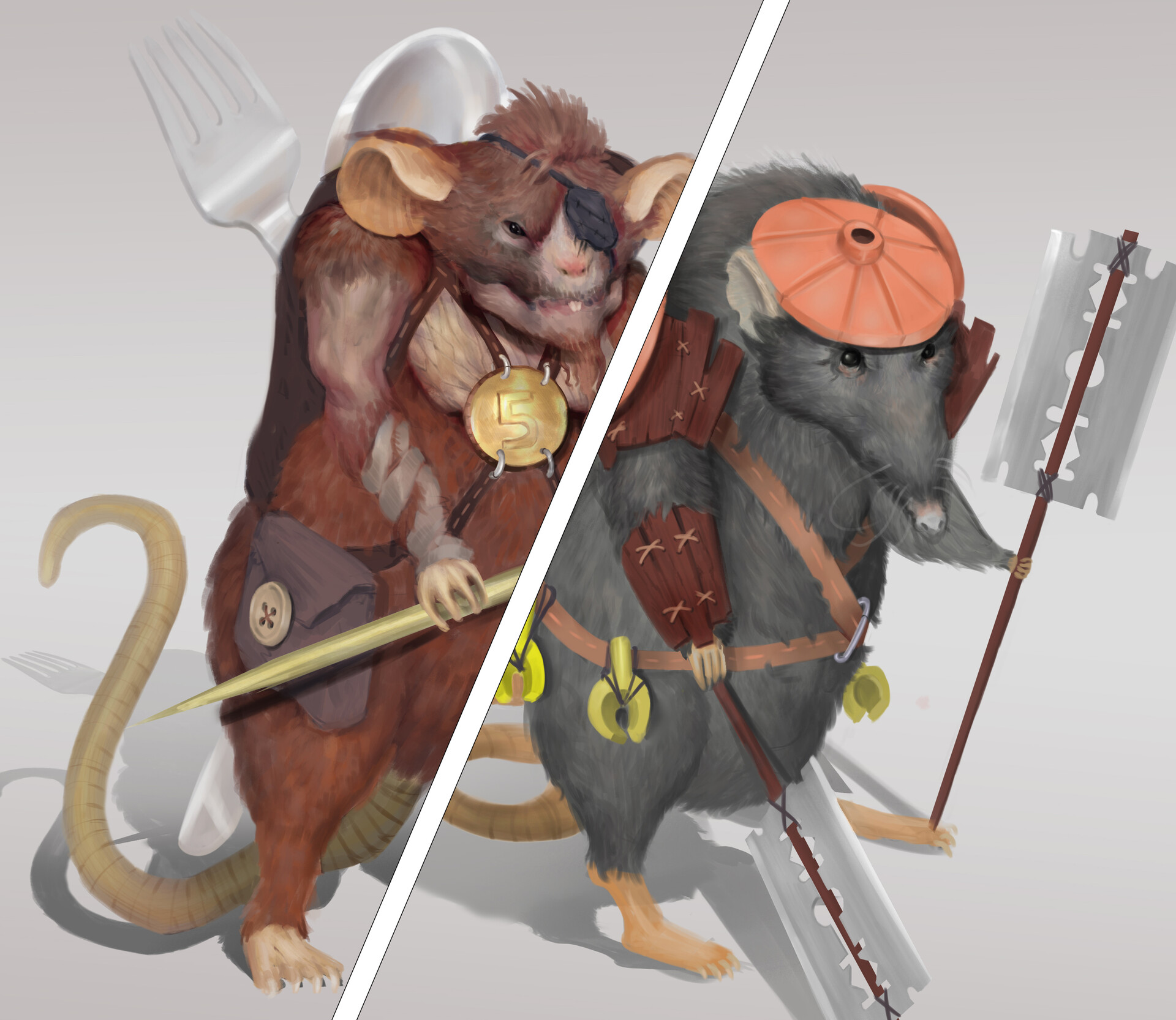 ArtStation Mouse warrior sketch =D, Just75th Petro Dzhus