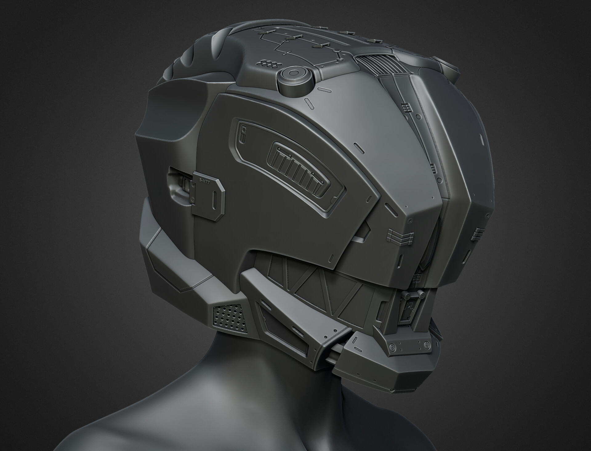 Шлем футуристический Helmet