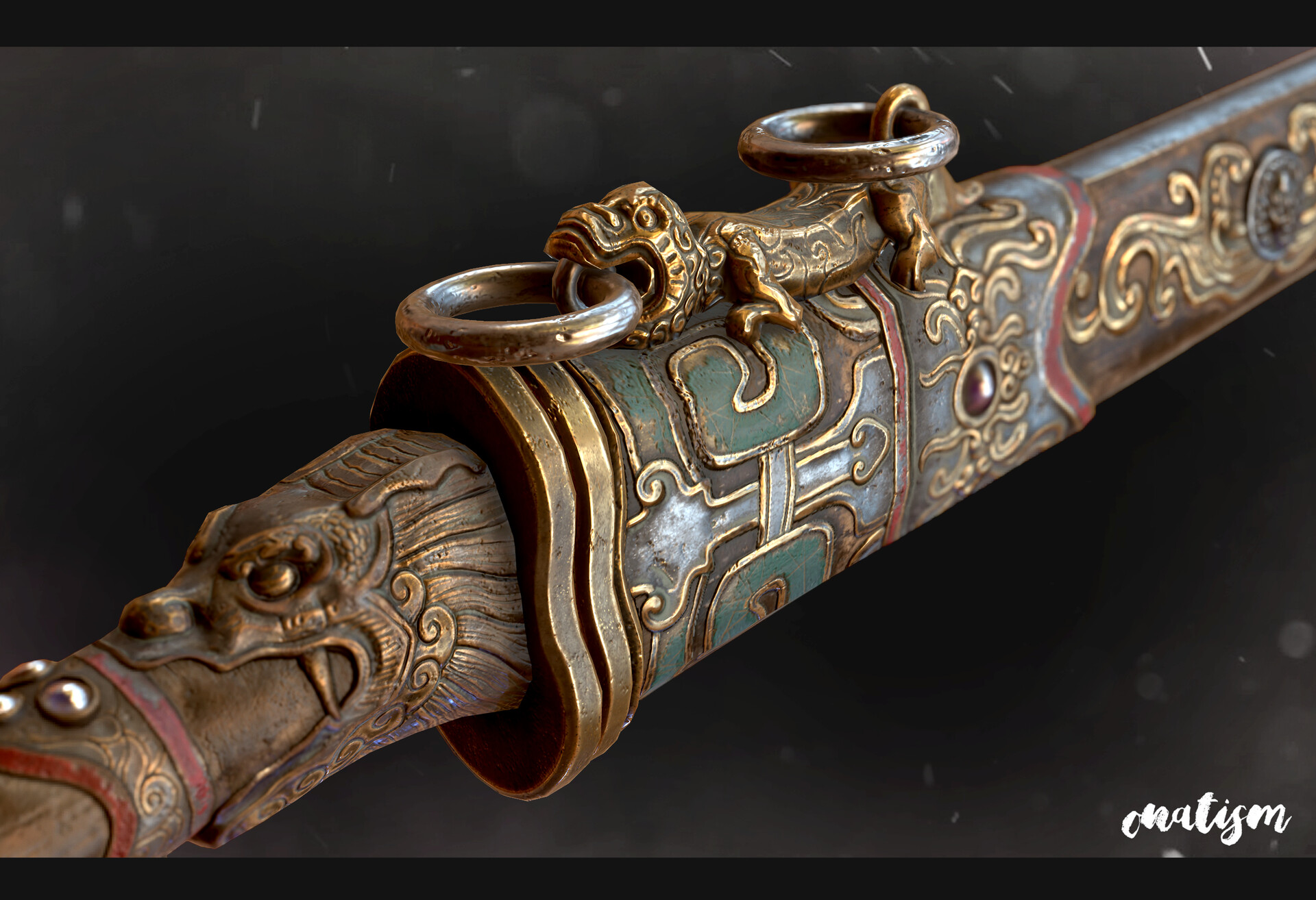 ArtStation Ancient Chinese Knife (Textured)