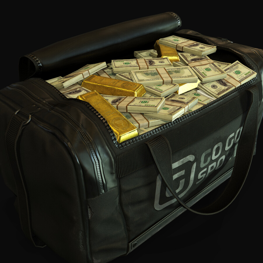 ArtStation - In-game assets Money Bag for POLYSQUID Studio