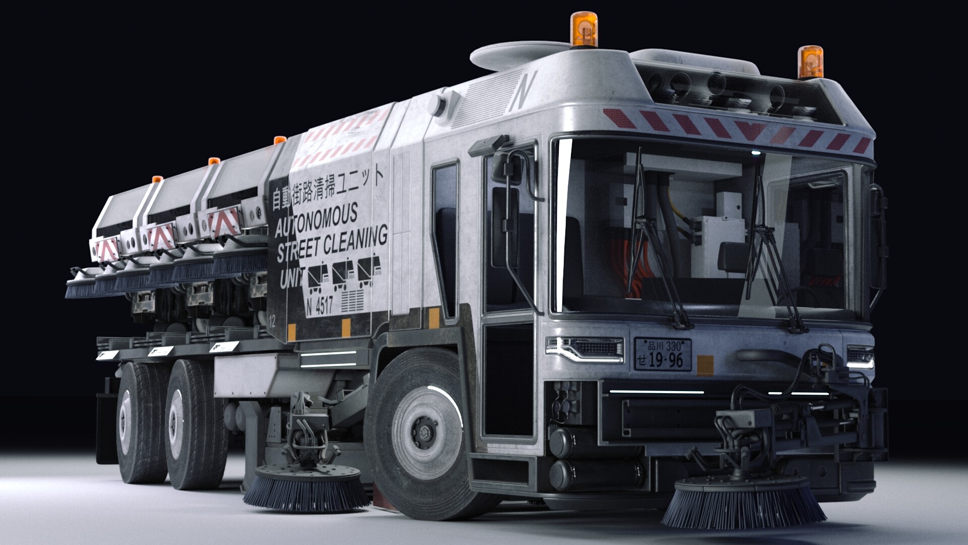 ArtStation - Autonomous Street Sweeper