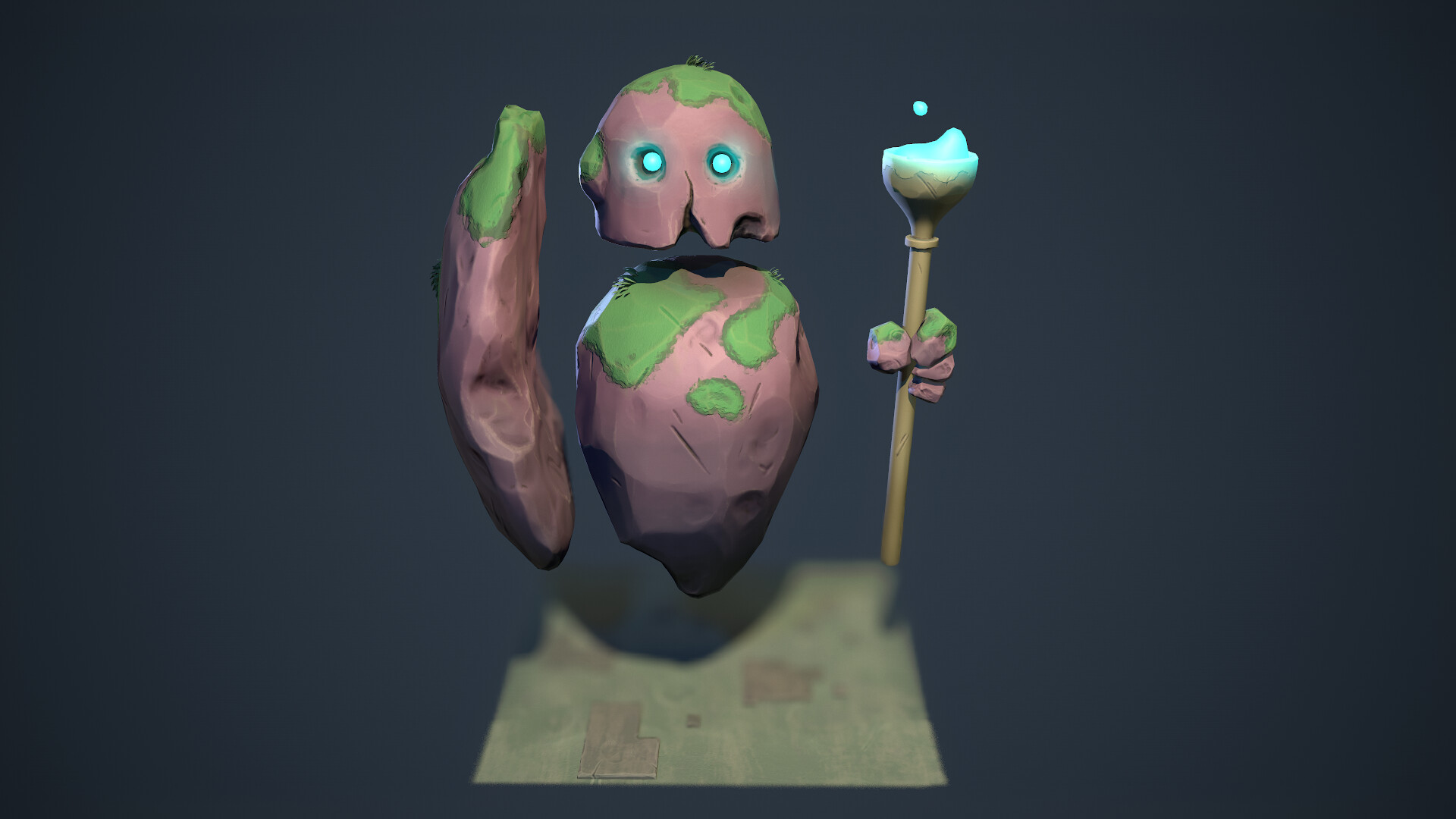 ArtStation Moonlighter Fanart Golem 3D Model, Alex Aznar Samperi