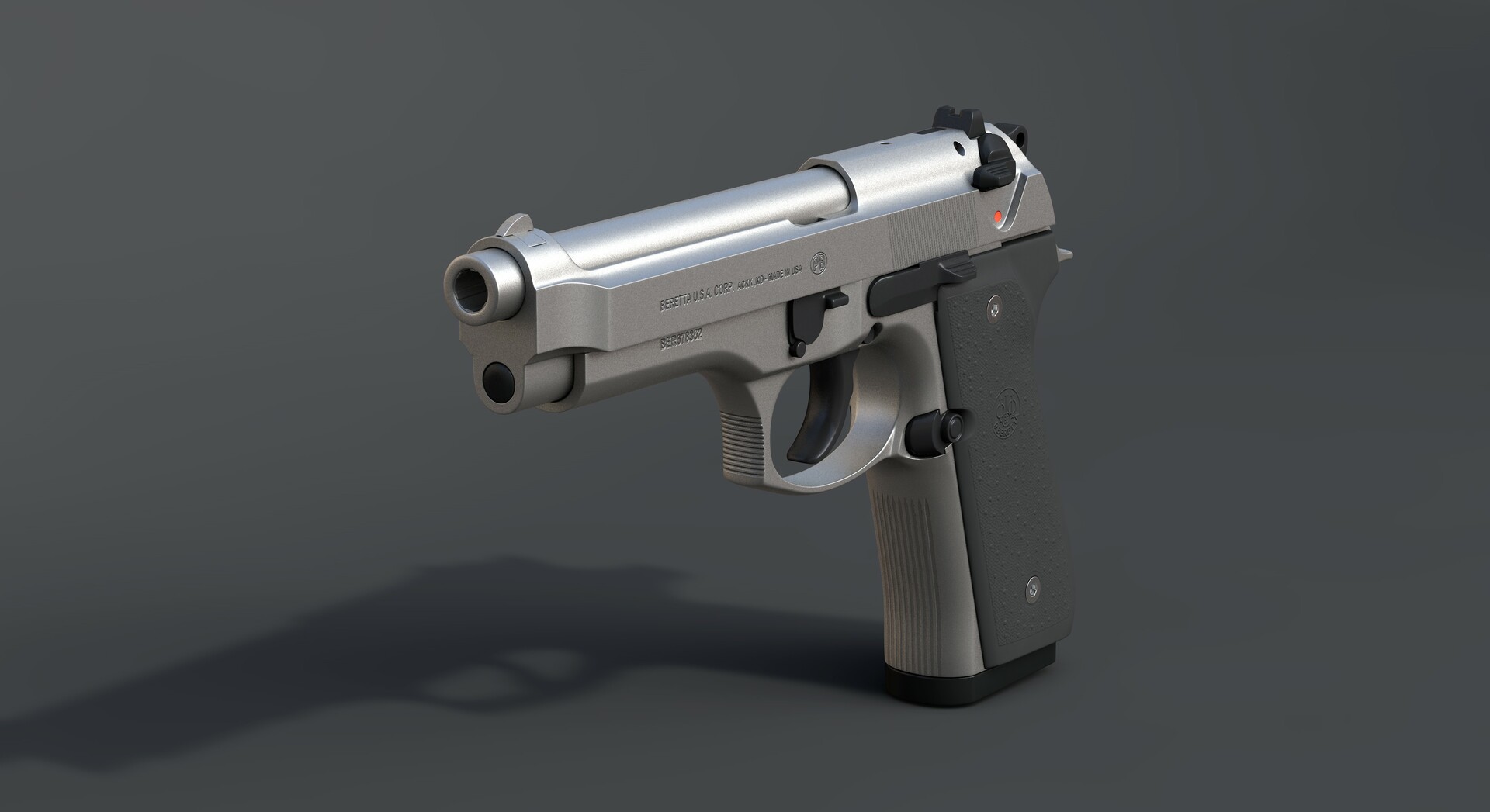 ArtStation - Beretta 92FS Inox - Full Detail