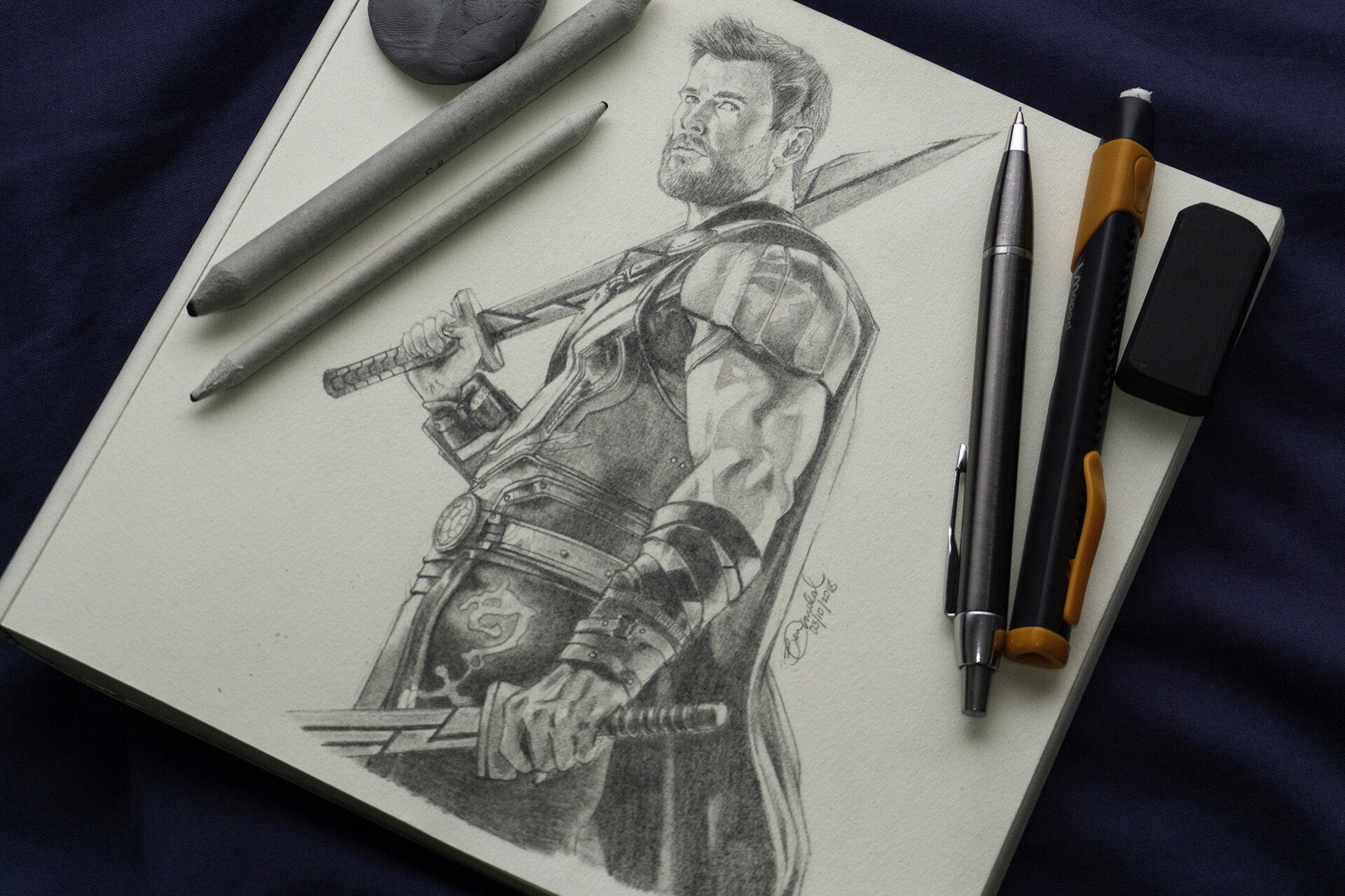 Artstation Thor Ragnarok Thor Odinson Chris Hemsworth Benjamin Arnold