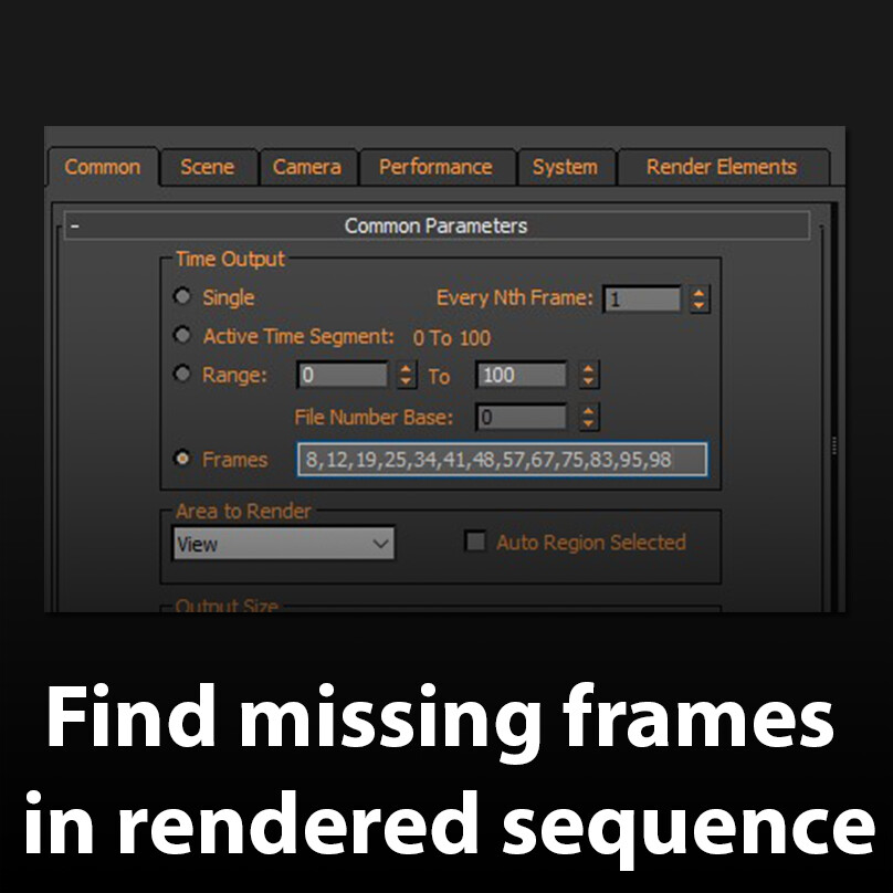 ArtStation How to find missing frames in rendered sequence