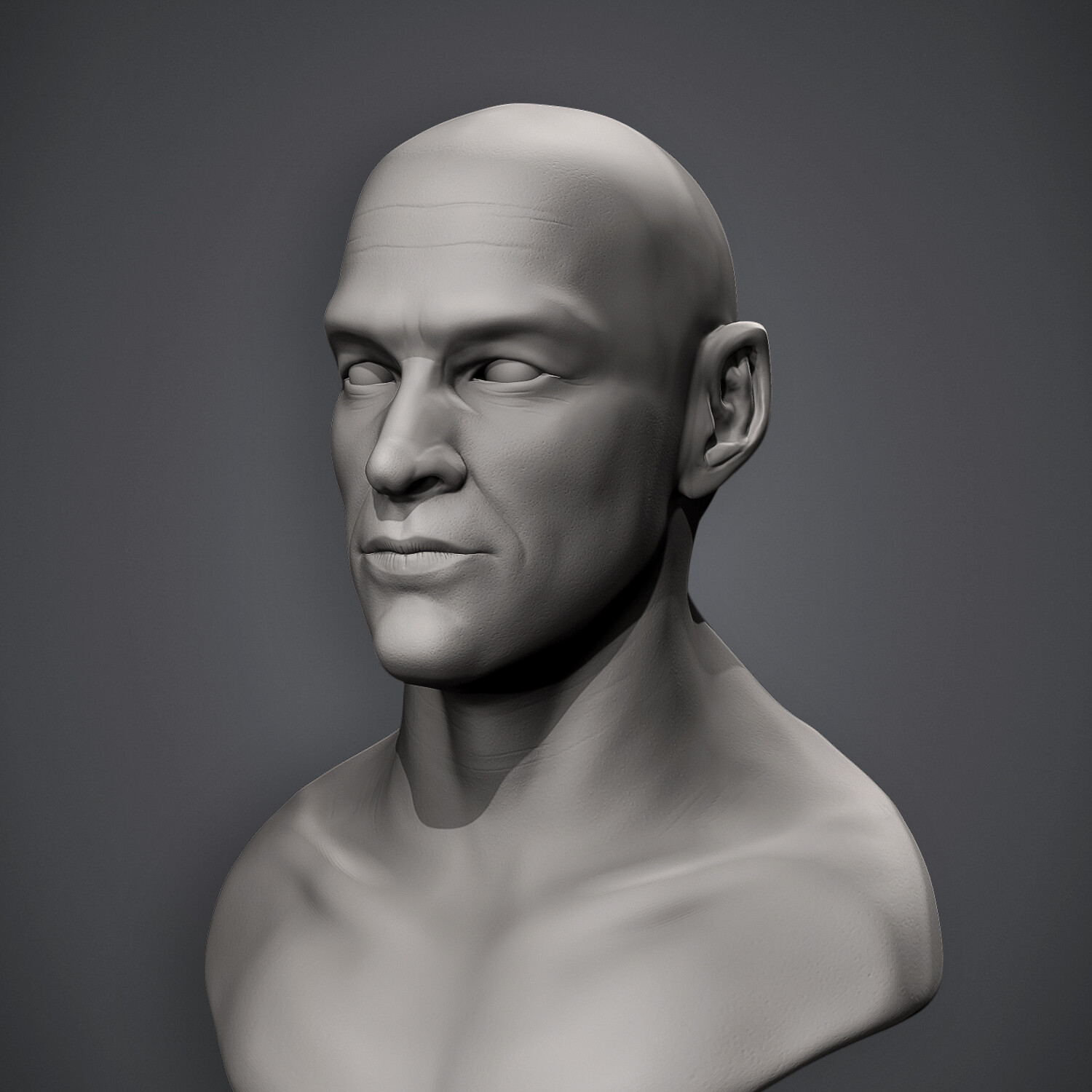 Head more. Male Bust. Live 2d male Bust.