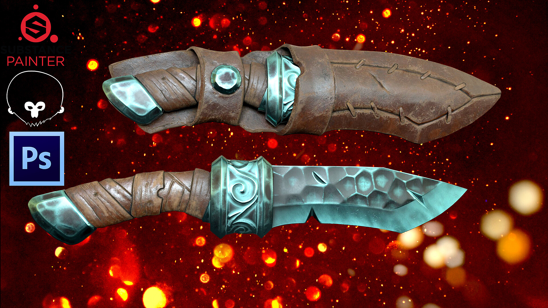 ArtStation - WoW stylized combat knife