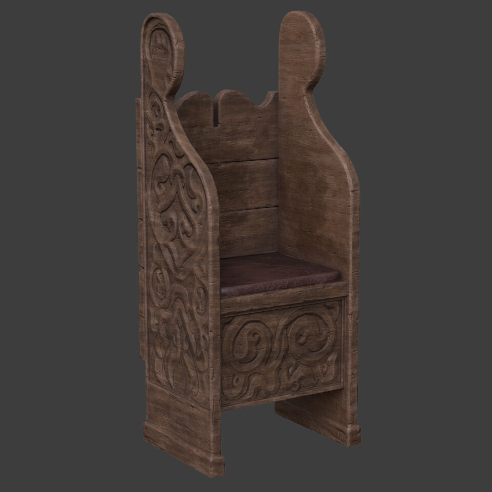 ArtStation - Norvegian Medieval Armchair