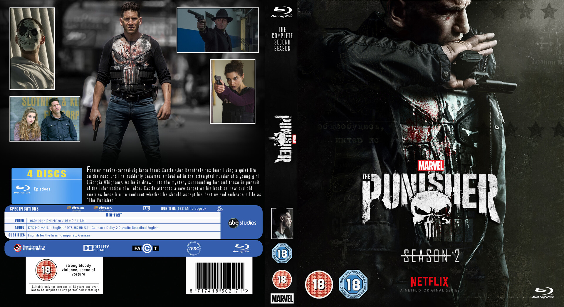 Artstation Marvel S The Punisher Season 2 Custom Blu Ray Cover Mark Meadows