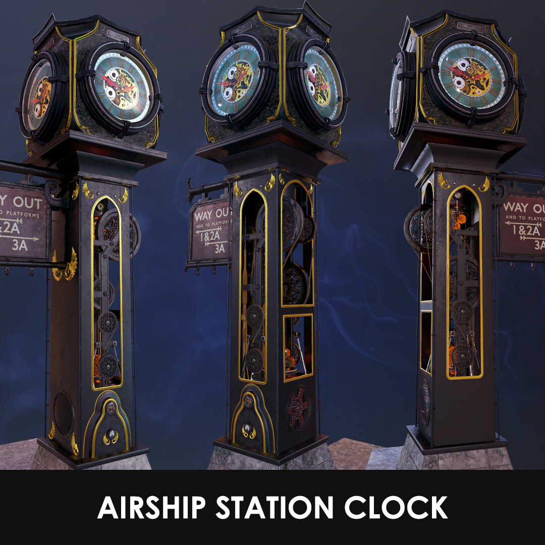 ArtStation - Steampunk Clock