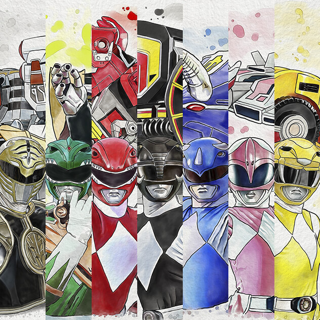 ArtStation - Power Rangers (Digital Watercolor)