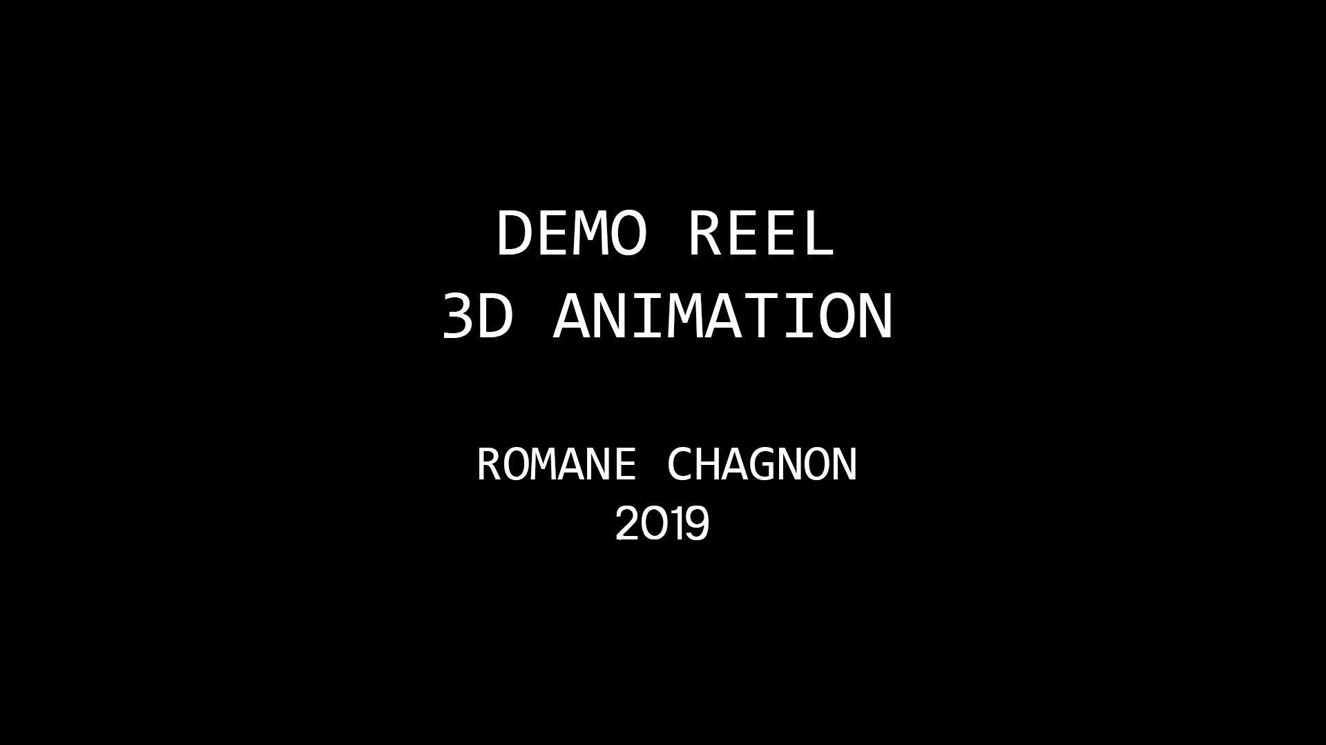 Romane Chagnon - Demo Reel 2019