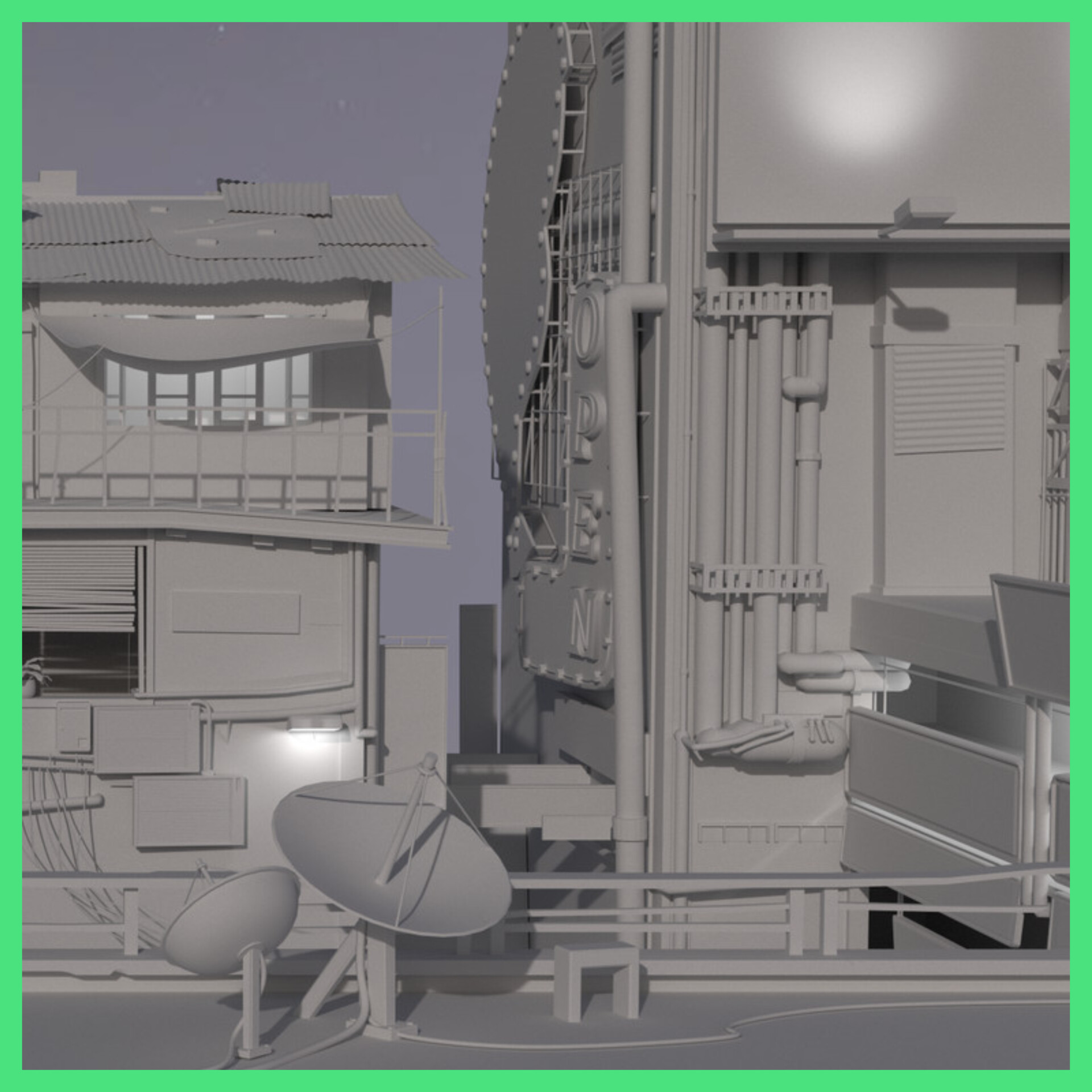 ArtStation Clay Buildings