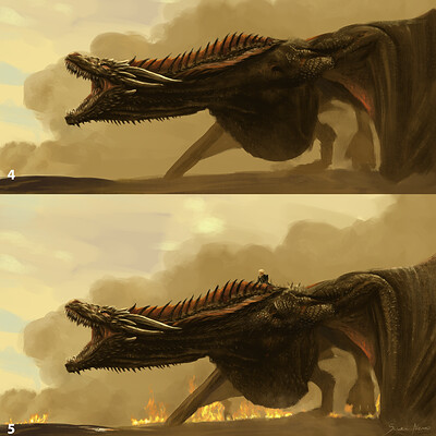 Color study, painting process. Game of Thrones theme art.
