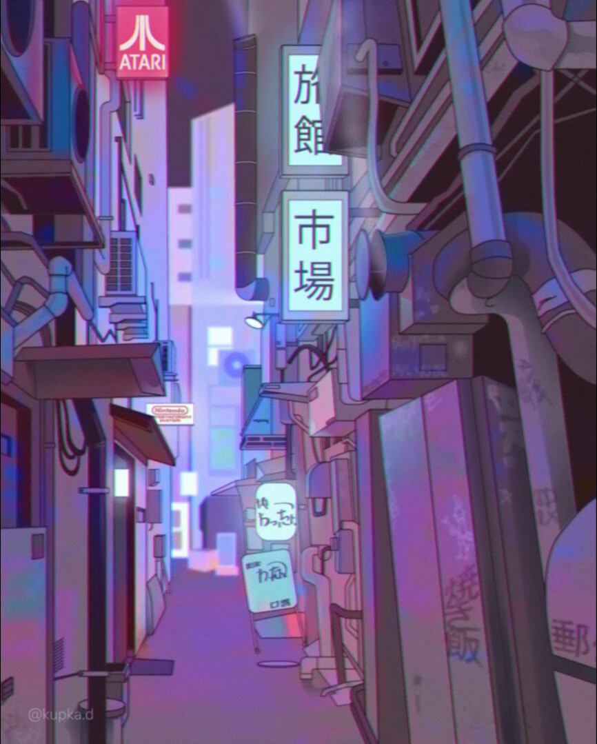 ArtStation - Alley. (animated)