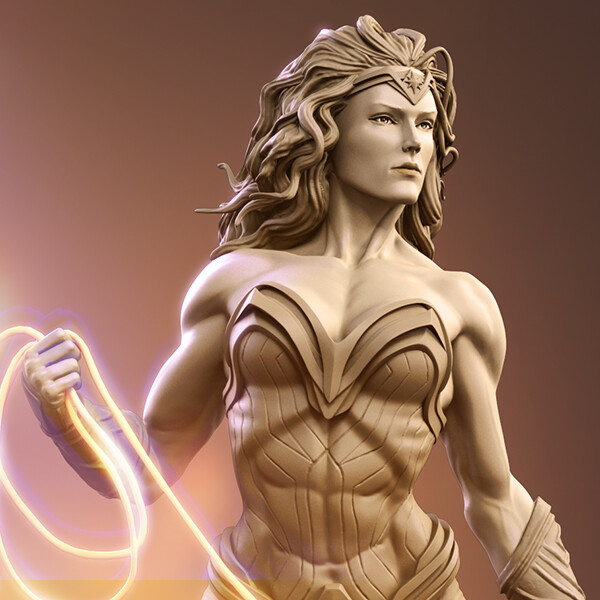 ArtStation - 3D Justice League Animated Series: Wonder Woman