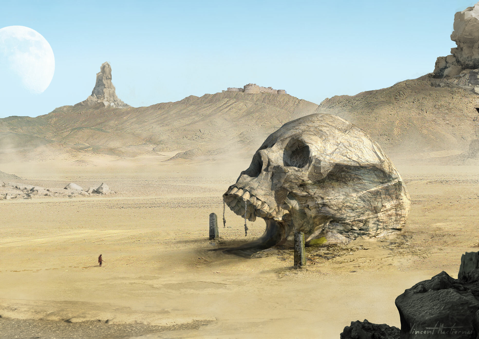 ArtStation The Desert Skull Entrance