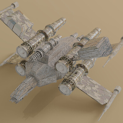 Jibran khan 3d space ship modeling in cycles texture
