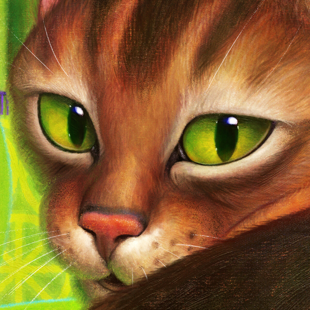 ArtStation - Blob Cats - II. Abyssinian on Lime