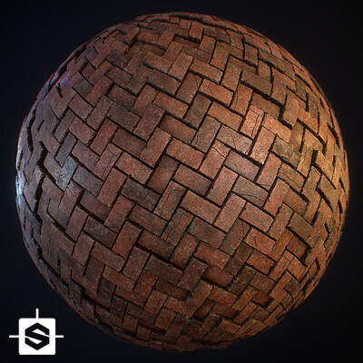 ArtStation - Herringbone Brick Material