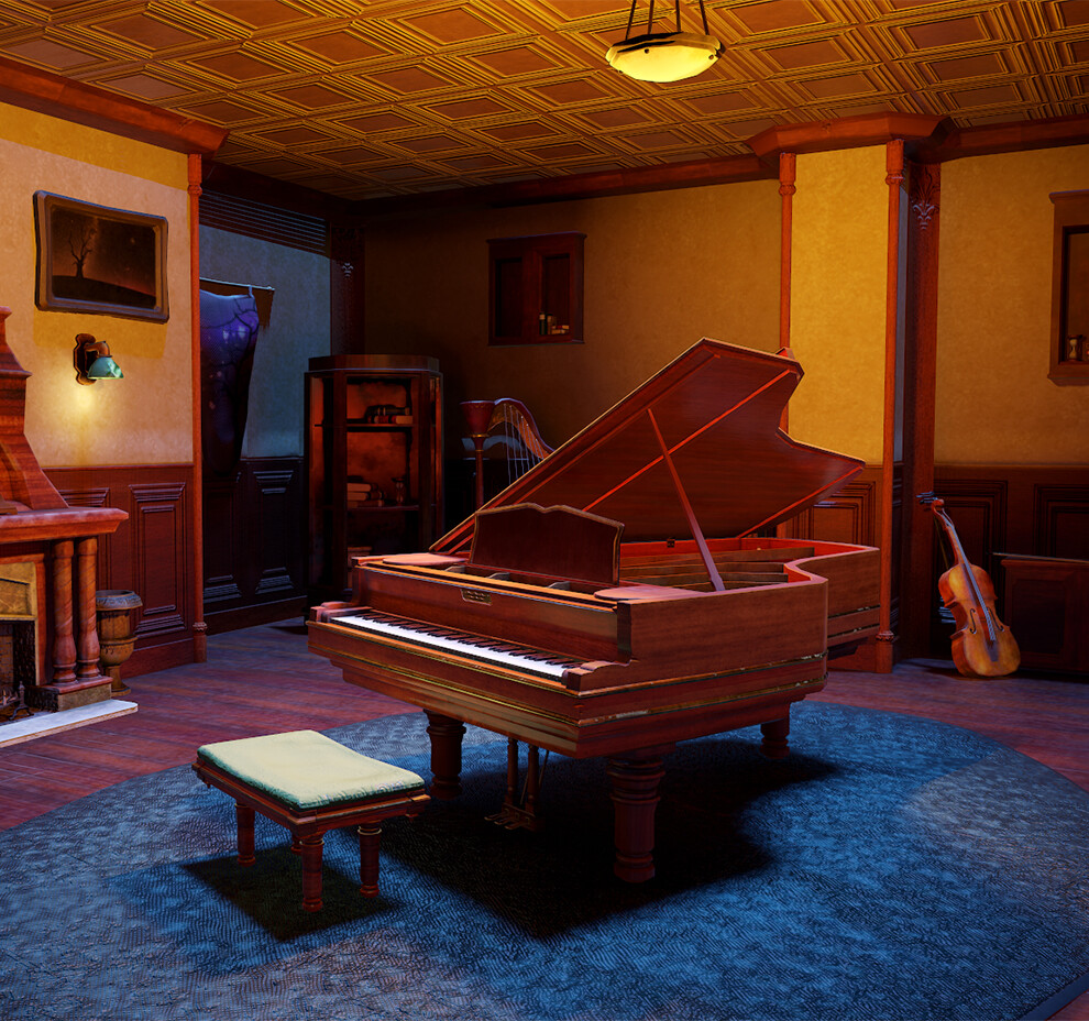 ArtStation - Victorian_Music_Room