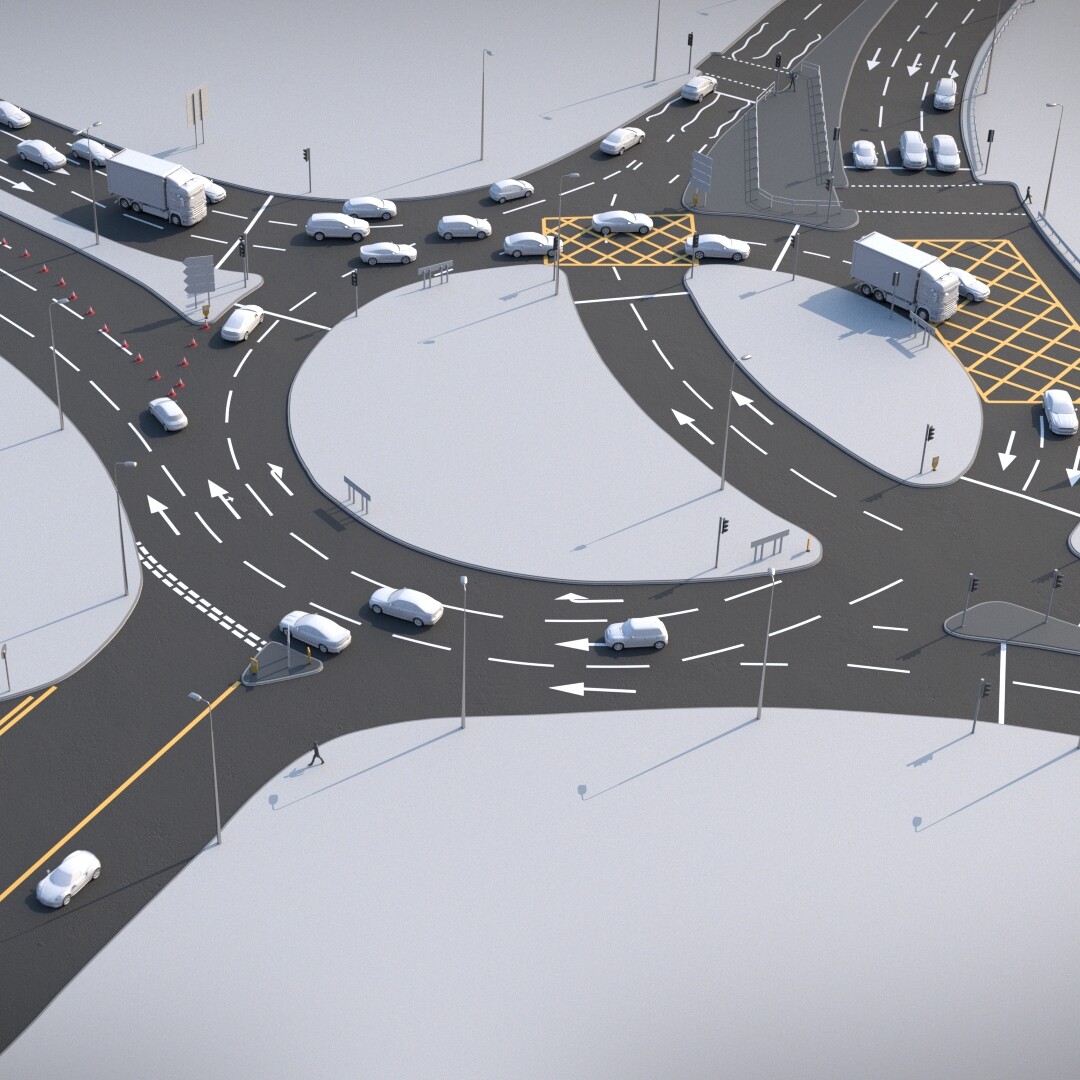 ArtStation - Procedural Traffic System - Houdini VEX (WIP)