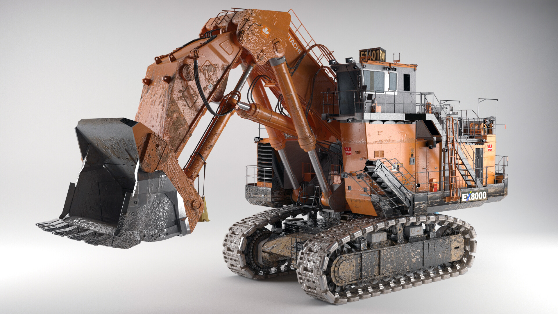Super large shovel mining Hitachi EX8000 excavator models 