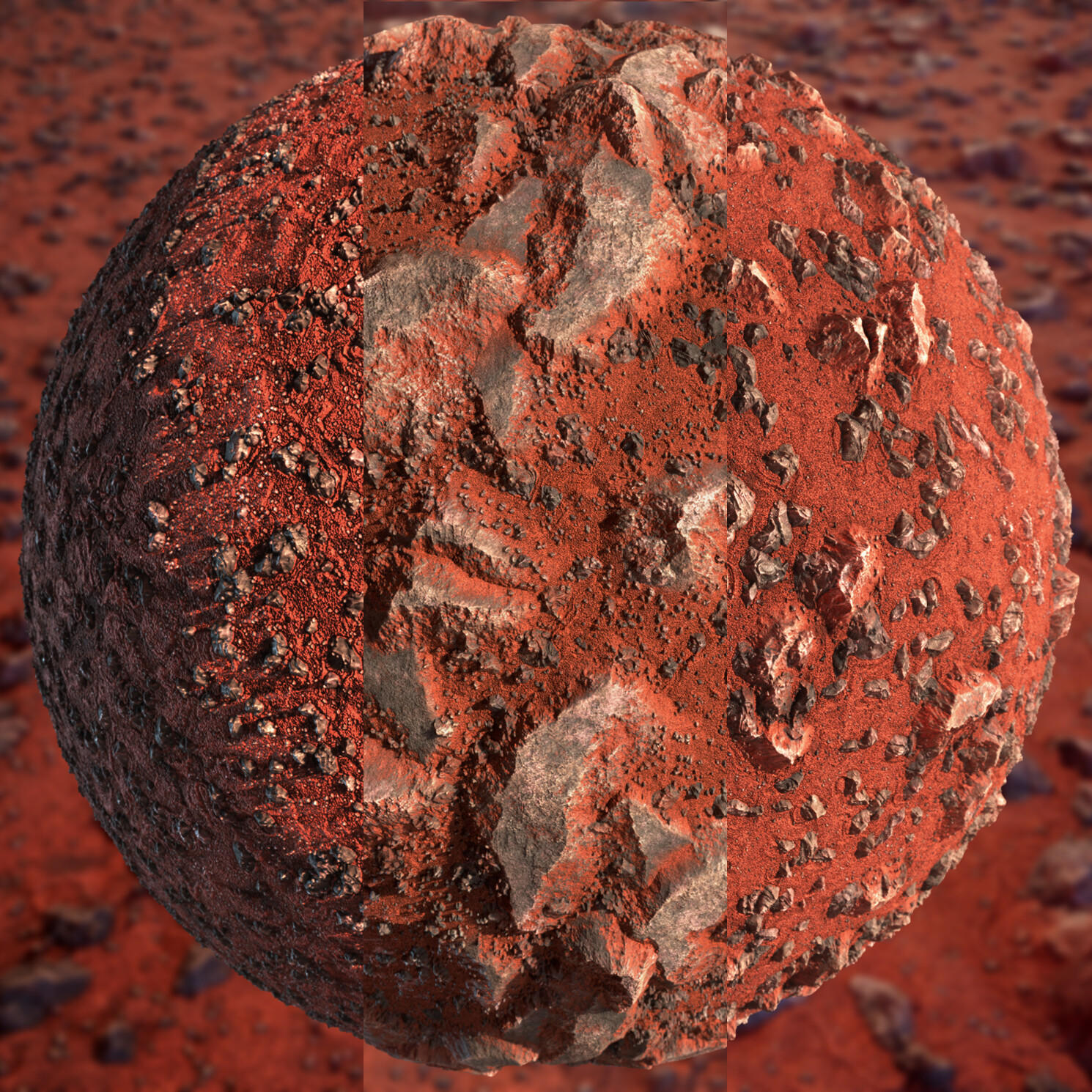 Desert Rock and Red Sand Substance