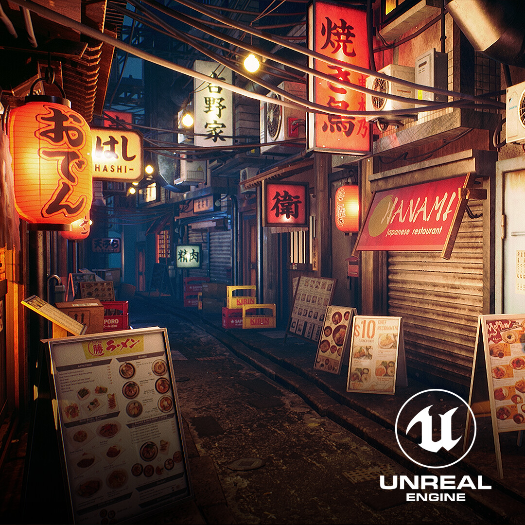 Artstation Japanese Alleyway