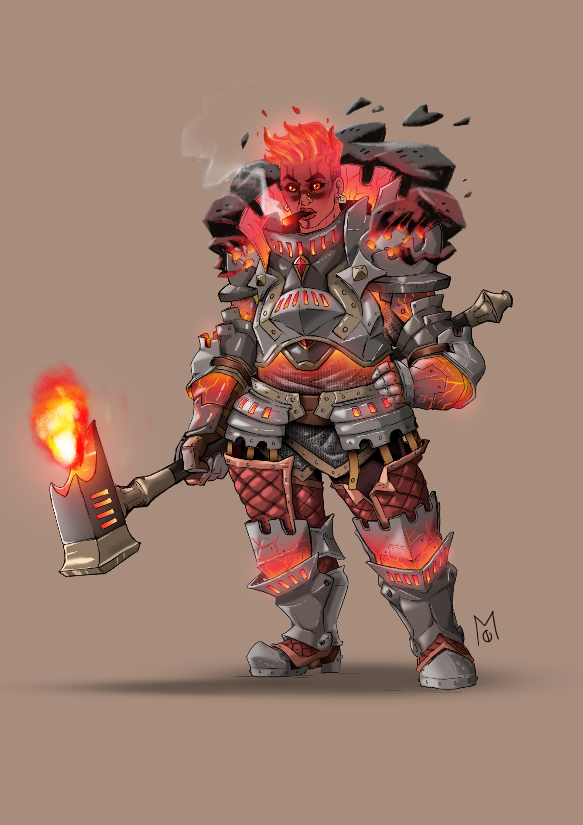 Forge Cleric - (fire genasi) .