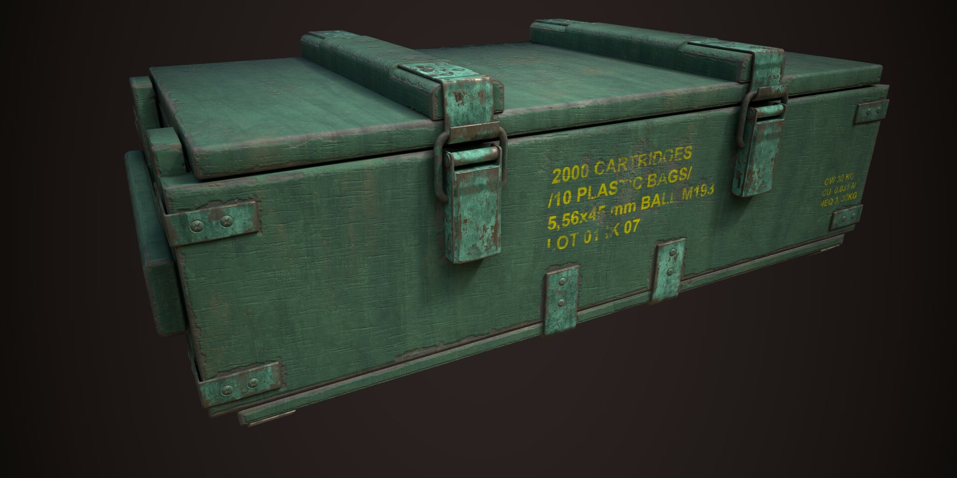 ArtStation - ammo crate wood