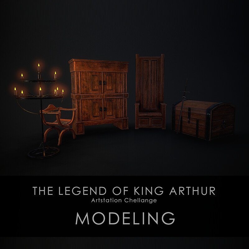 The Legend of King Arthur. Furniture (prop modeling)