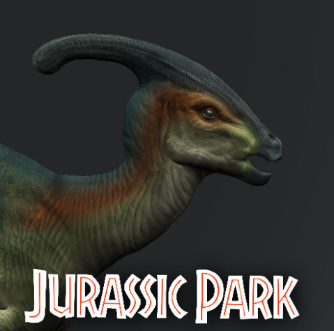 Artstation Jurassic Park Parasaurolophus Lucca