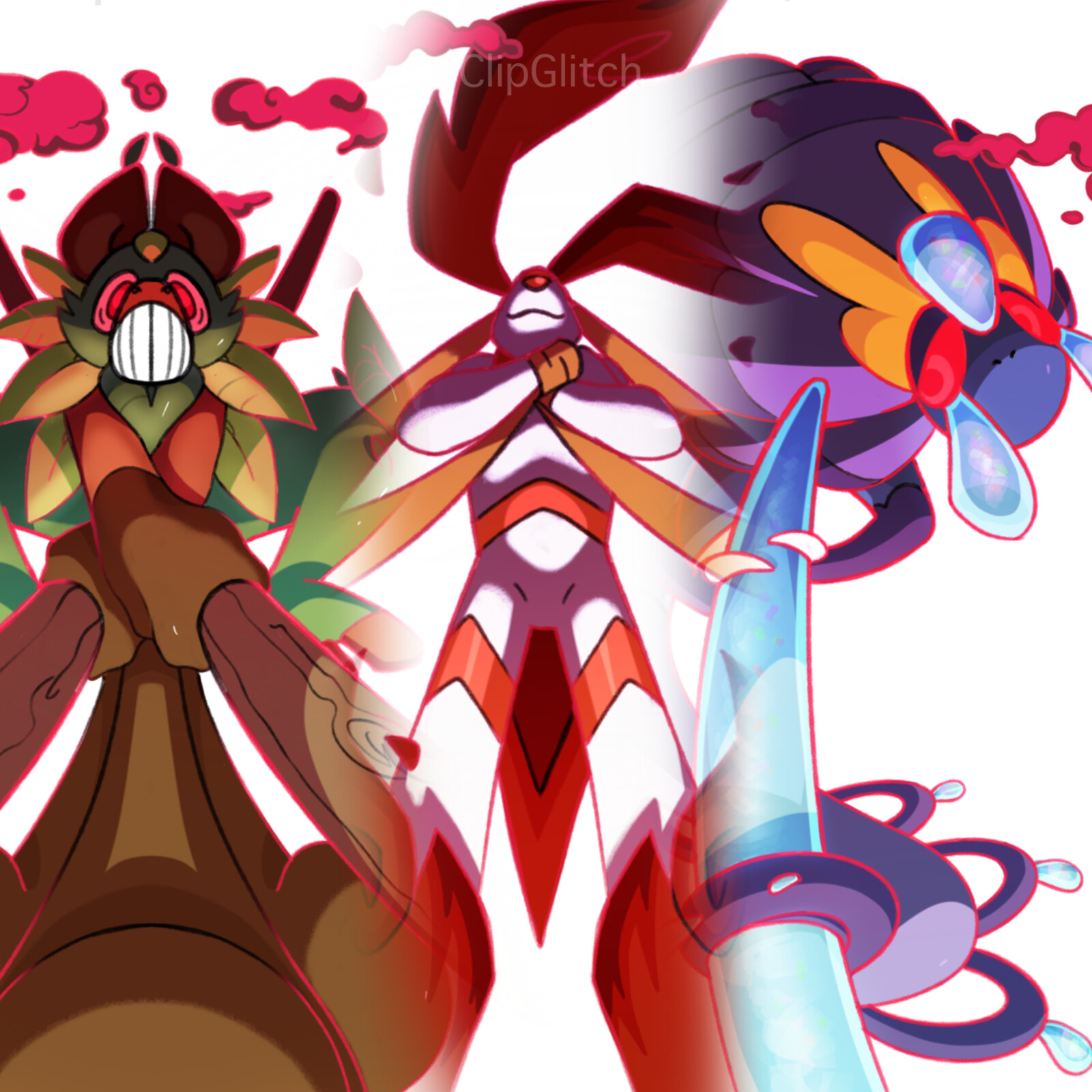 Artstation Gigantamax Starter Evolutions Pokemon Sword And Shield Alex Loken