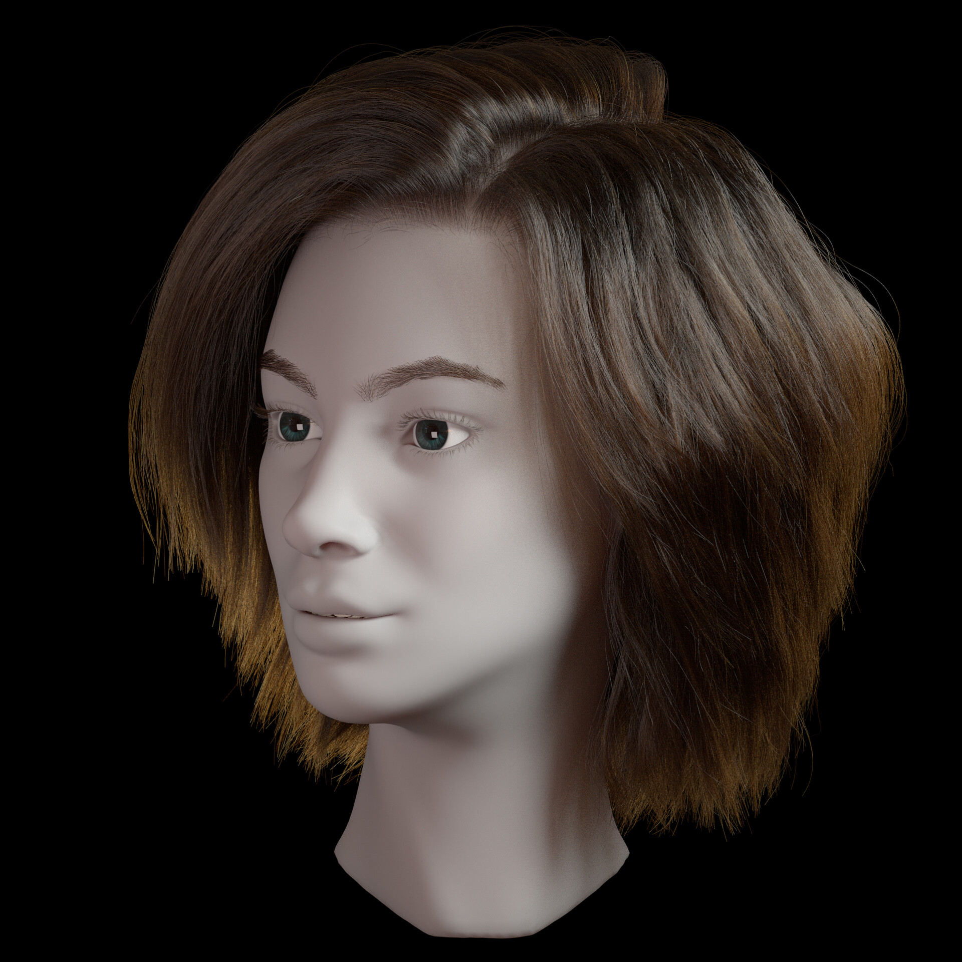 Tal til Tilslutte Derive ArtStation - Female Hairstyle and Simulation With Maya and XGen, Gábor  Lampert