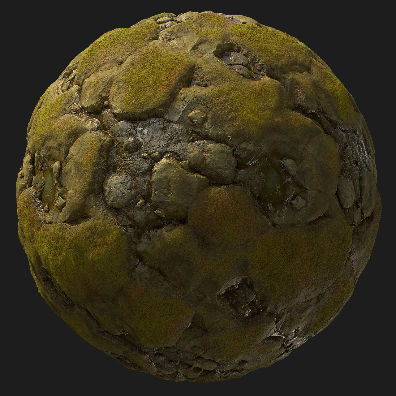 ArtStation - Mossy rocks