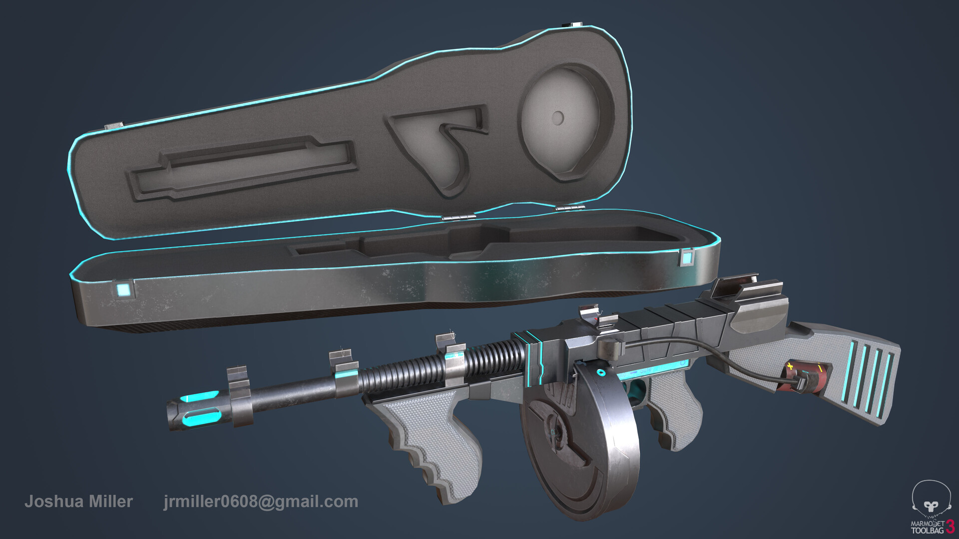 Joshua Miller - Sci fi Tommy gun and Violin case