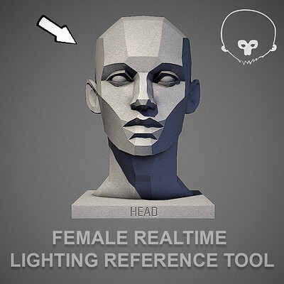 FEMALE HEAD, LIGHT REFERENCE TOOL