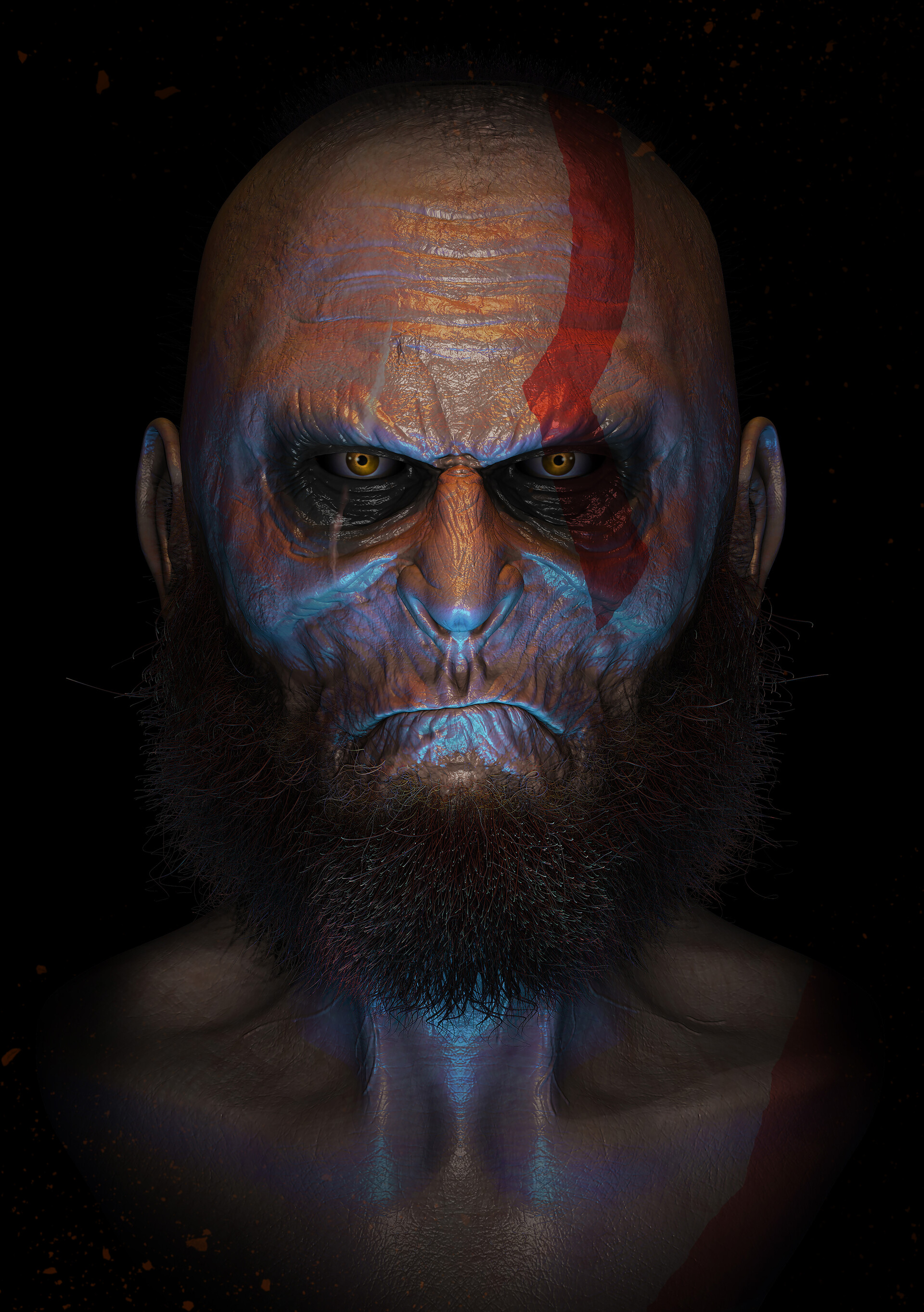 ArtStation - 200 Years old Kratos