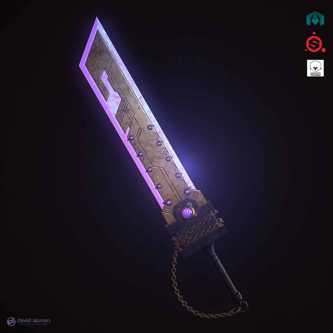 ArtStation Cyberpunk 2B Sword David Alunan   David Alunan 2b Cyberpunk Sword 