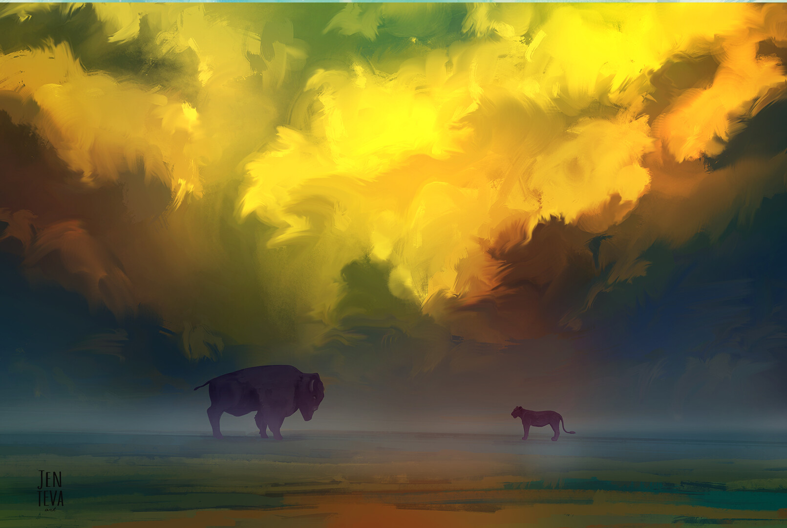 ArtStation Fantastic landscapes with animals